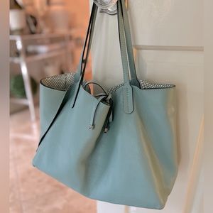 Blue leather bag